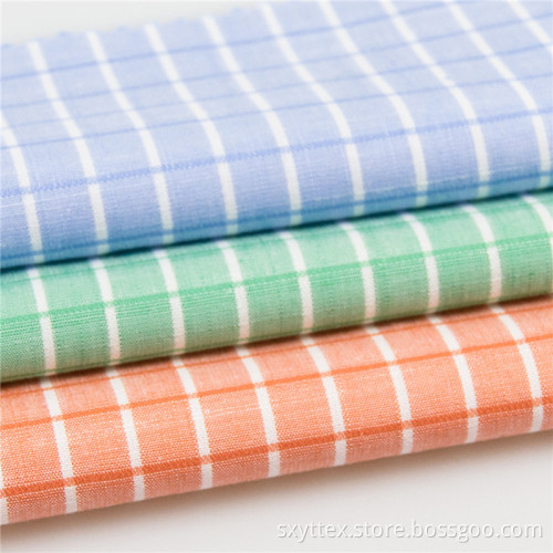 Yarn Dyed Checked Cotton Fabrics For Shirt